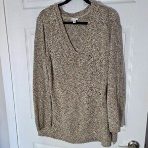 J.jIll Popcorn Knit Pullover Sweater Small VNeck size large